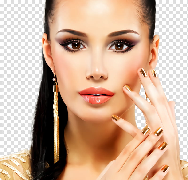 Make-up, Model, Woman, Beauty, Bijin, Face, Makeup, Eyelash transparent background PNG clipart