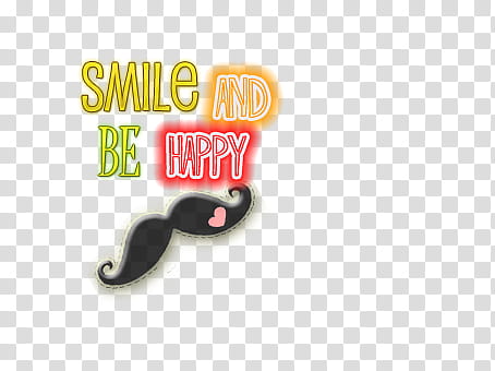 Texto Smile And Be Happy transparent background PNG clipart