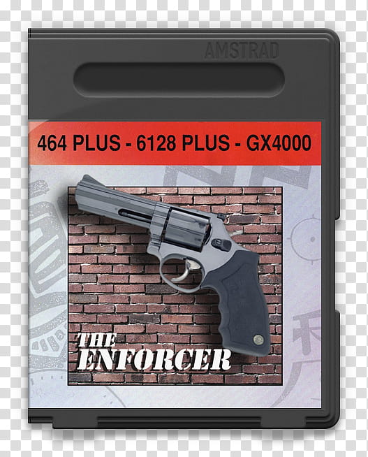 amstrad GX- box simulation, The Enforcer  plus GX pistol transparent background PNG clipart