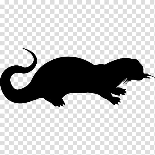 Cat Silhouette, Otter, Ferret, Marten, Animal, Least Weasel, Weasels, Mustelidae transparent background PNG clipart
