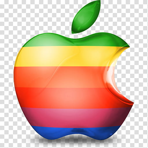 Fruity Apples, multicolored striped Apple logo illustration transparent background PNG clipart