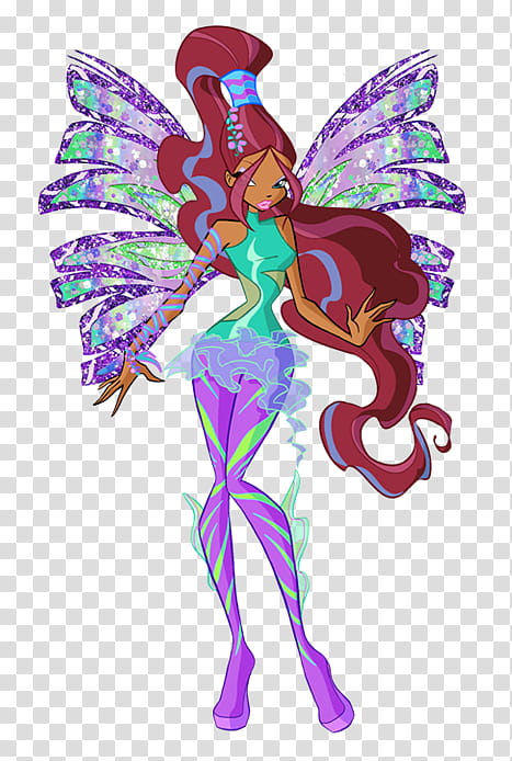 3d, Aisha, Tecna, Bloom, Sirenix, Fairy, Winx Club, Winx Club The Mystery Of The Abyss, World Of Winx, Purple transparent background PNG clipart