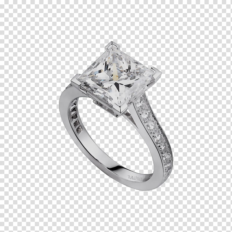 Wedding Ring Silver, Diamond, Engagement Ring, Diamond Cut, Princess Cut, Solitaire Diamond Ring, Tacori, Brilliant transparent background PNG clipart
