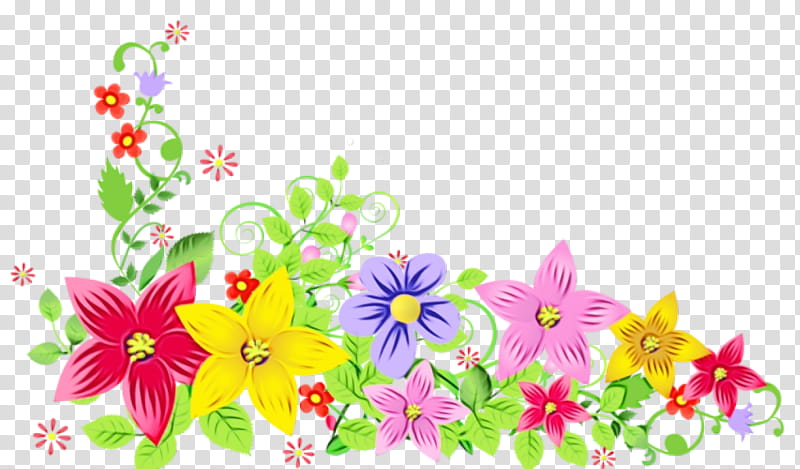Watercolor Pink Flowers, Paint, Wet Ink, BORDERS AND FRAMES, Floral Design, Ugadi, Gudi Padwa, Festival transparent background PNG clipart