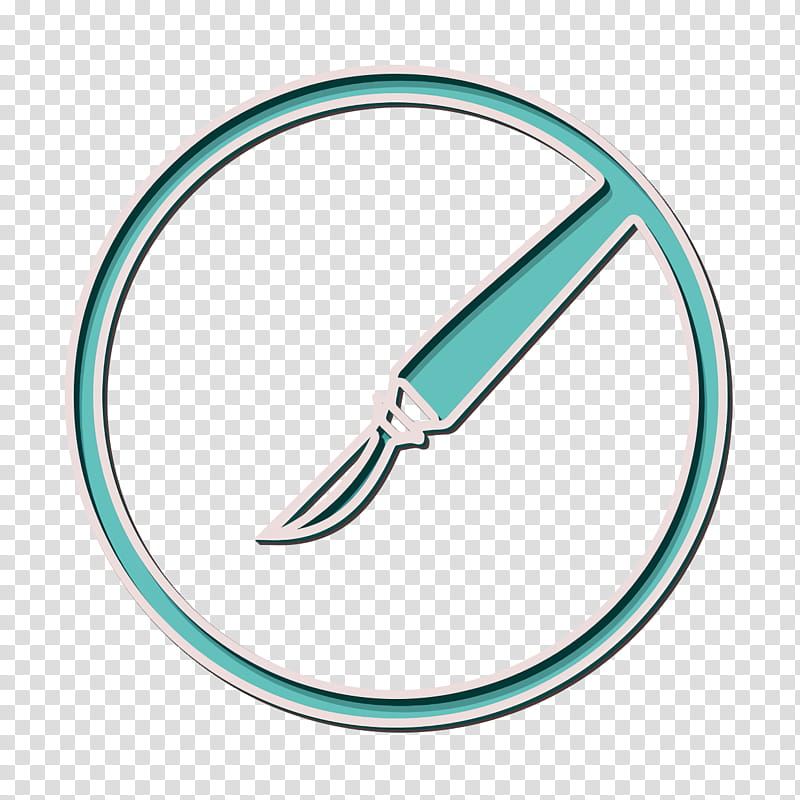 cut icon incision icon knife icon, Scalpel Icon, Turquoise, Aqua, Circle transparent background PNG clipart