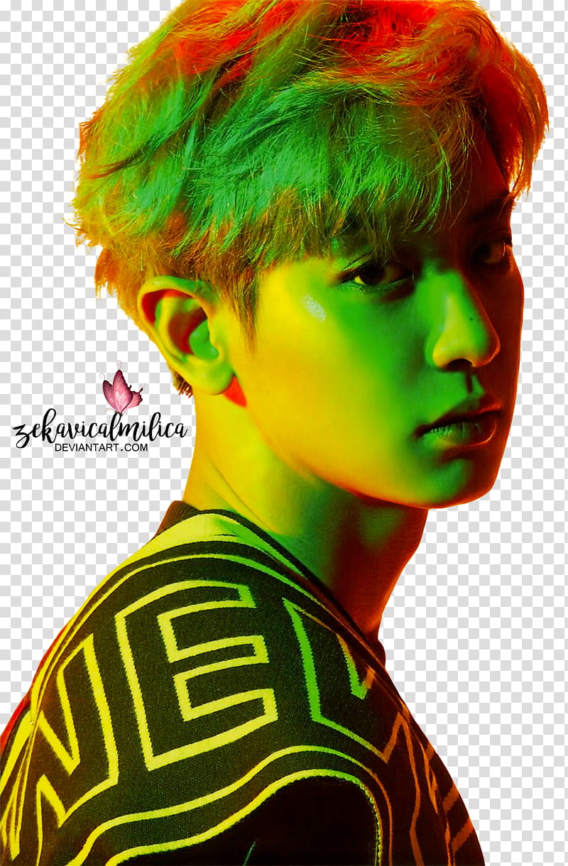 EXO Chanyeol The Power Of Music, man wearing yellow and black top transparent background PNG clipart