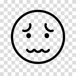 sad face black and white clipart