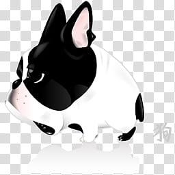 Chinese Zodiac icon set, dog, white and black dog transparent background PNG clipart