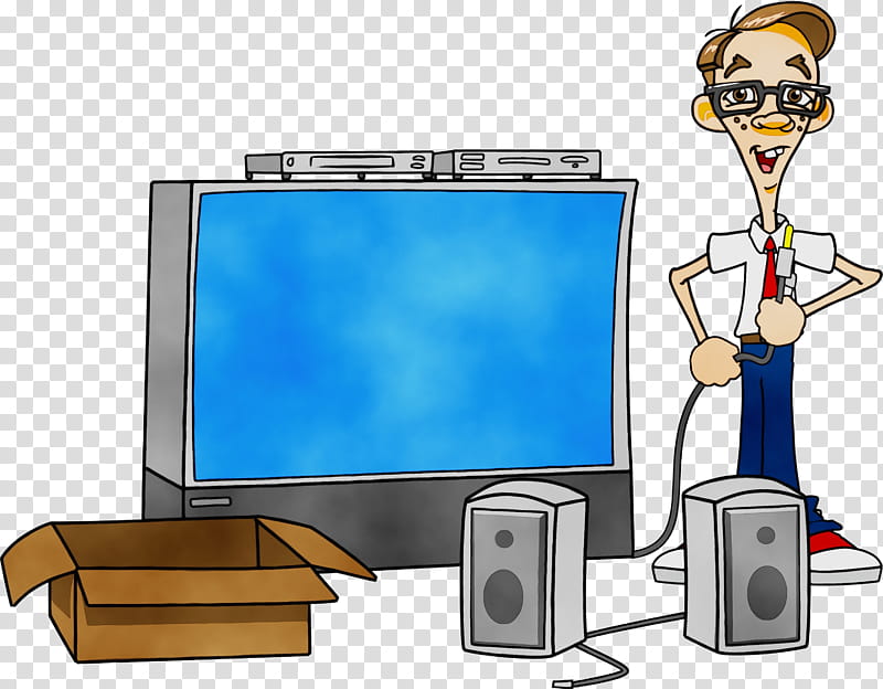 Watercolor, Paint, Wet Ink, Computer Repair Technician, Audiovisual, Computer Icons, Video, Can transparent background PNG clipart