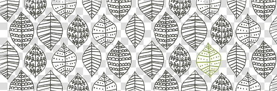 BLACK AND WHITE S, white and black leaves artwork illustration transparent background PNG clipart