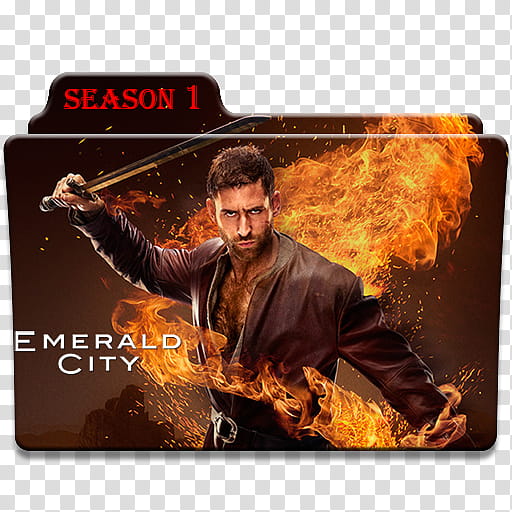 Emerald City main folder season  icons,  transparent background PNG clipart