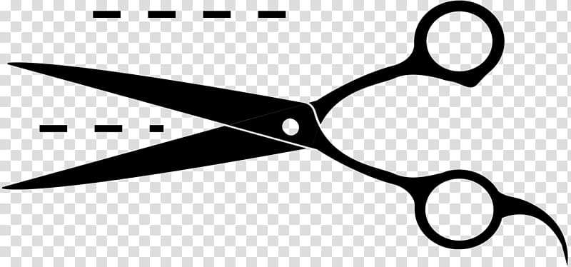 Hair, Scissors, Haircutting Shears, Line, Black White M, Angle, Hair Shear transparent background PNG clipart