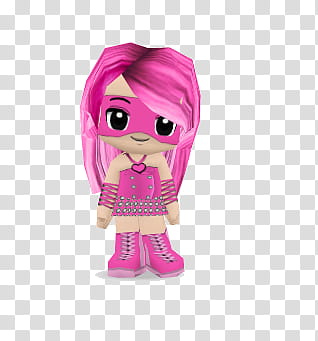 dolls, pink haired female game character transparent background PNG clipart