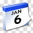 WinXP ICal, January  calendar icon transparent background PNG clipart