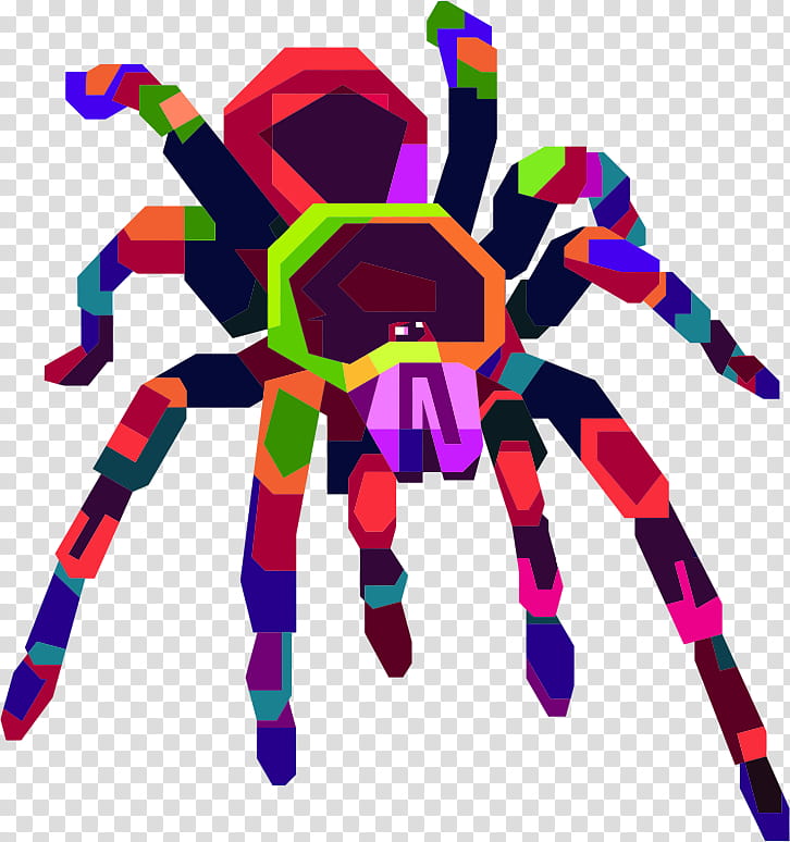 Cartoon Spider, Tarantula, Drawing, Arachnid, Toy, Magenta transparent background PNG clipart