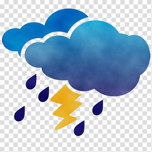 Rain Cloud, Watercolor, Paint, Wet Ink, Thunderstorm, Lightning, Weather, Hail transparent background PNG clipart