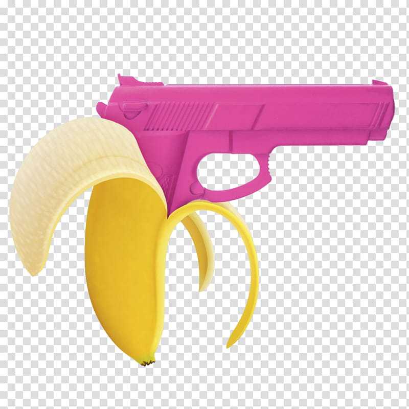 Banana, Canvas Print, Printing, Painting, Fruit, Pistol, Weapon, Gun transparent background PNG clipart