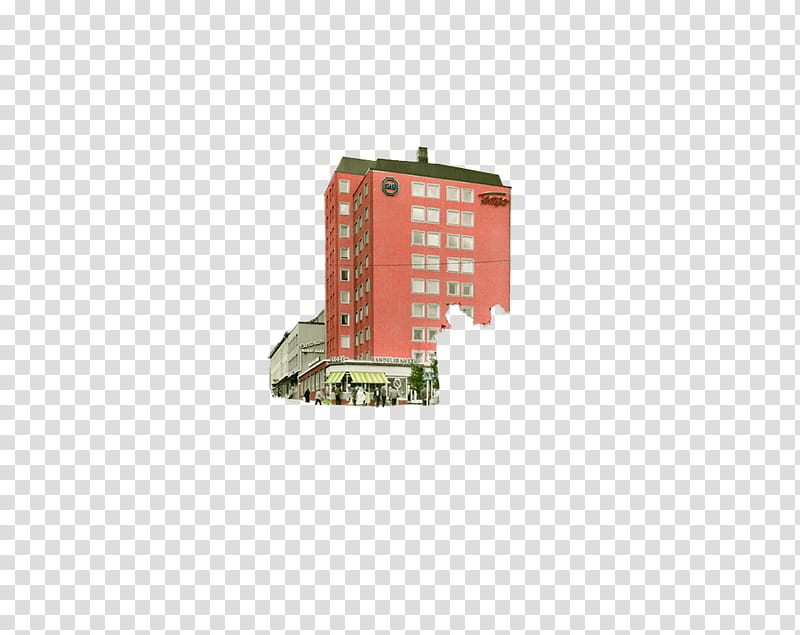 Vintage Buildings, red high-rise building illustration transparent background PNG clipart