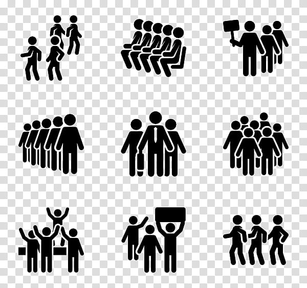 Group Of People, Logo, Human, Behavior, Black M, Text, Social Group, Silhouette transparent background PNG clipart