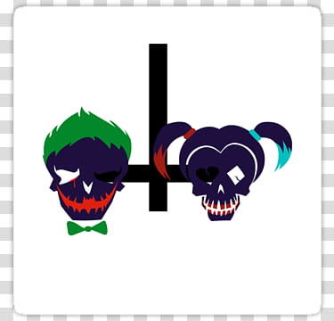 Suicide Squad Stickers, The Joker and Harley Quinn illustrations ...