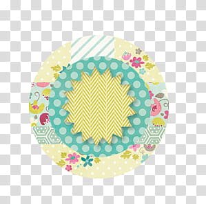 Custom Set , green, yellow, pink, and gray floral border transparent background PNG clipart