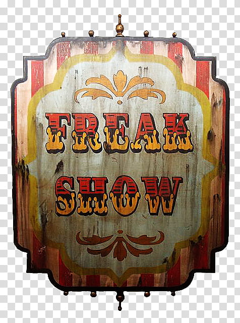 Carnaval s, red wooden Freak Show signage transparent background PNG ...