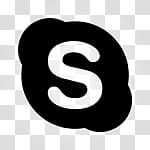 Minimal JellyLock, black Skype logo transparent background PNG clipart