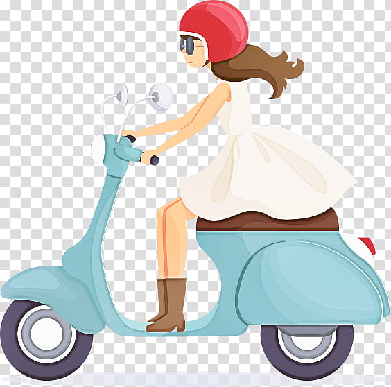 scooter vespa cartoon vehicle riding toy transparent background PNG clipart