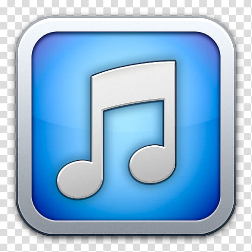 iTunes  flurry style, white and blue iPhone music icon transparent background PNG clipart