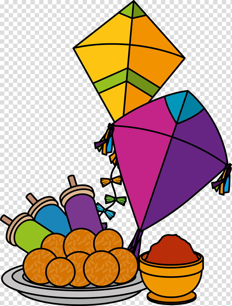 Makar Sankranti Maghi Bhogi, Kite Flying, Line, Cone transparent background PNG clipart