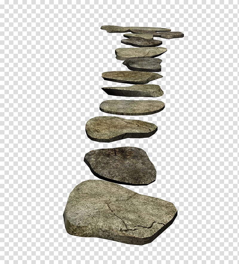 D Stepping Stones, gray flat stones transparent background PNG clipart