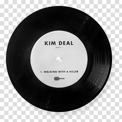 Classic Vinyl Record s, Kim Deal Walking with a Killer disc transparent background PNG clipart