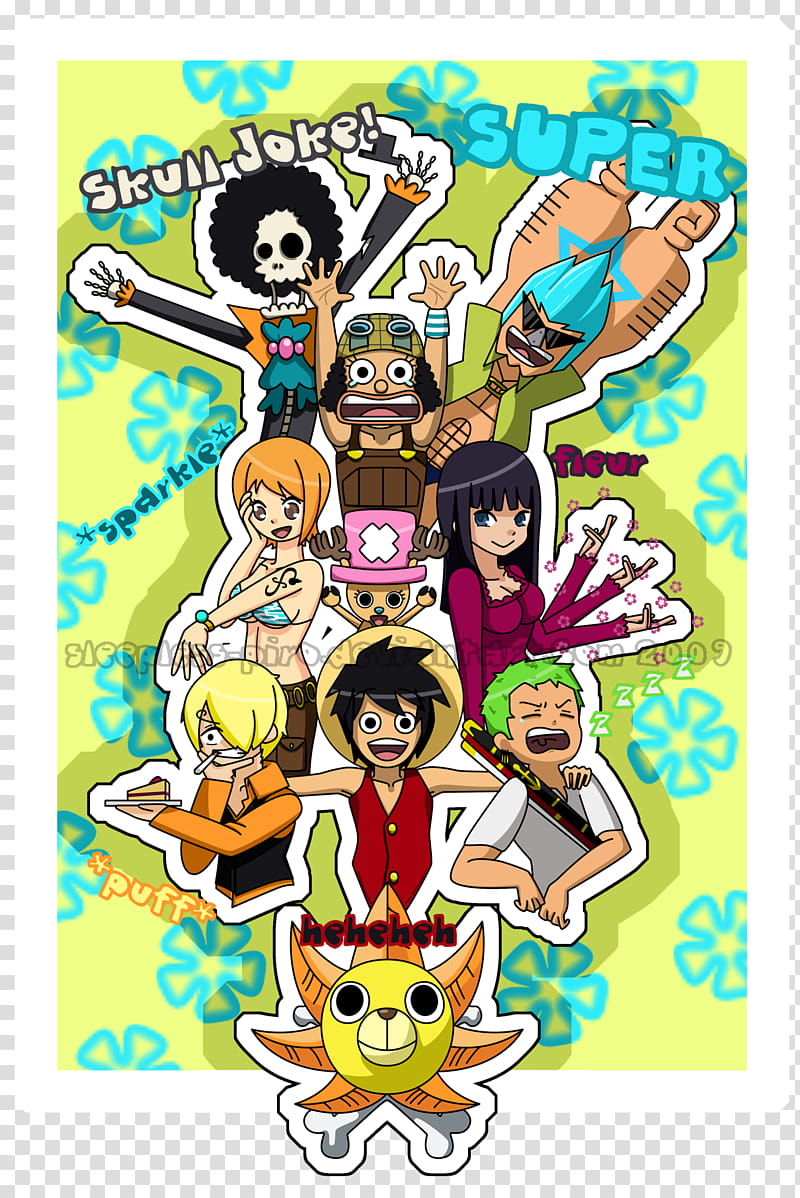 One Piece Mugiwara Crew, One Piece illustration transparent background PNG clipart