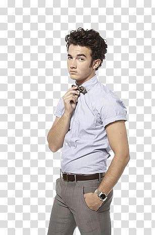 Jonas , man wearing gray button-up top transparent background PNG clipart