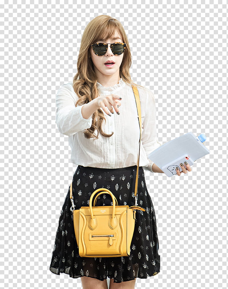 , standing woman holding paper transparent background PNG clipart