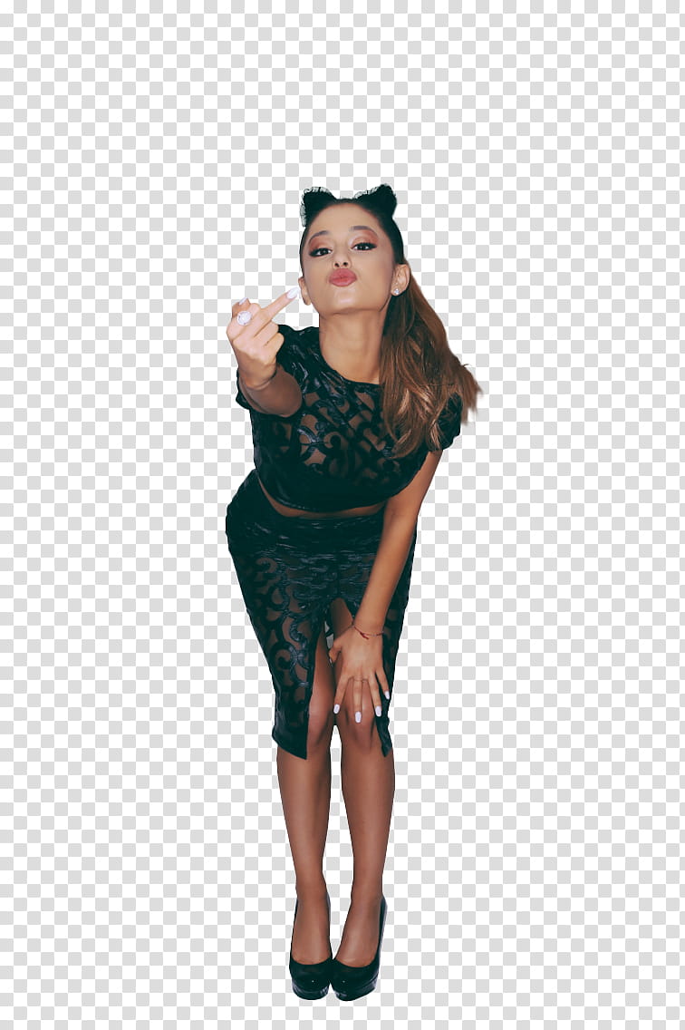 Ariana Grande, Ariana Grande raising her middle finger transparent background PNG clipart