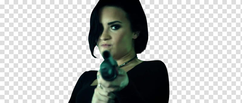 Demi Lovato Confident , Demi Lovato holding rifle transparent background PNG clipart