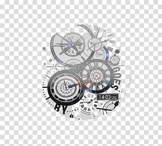 , gray skeleton watch illustration transparent background PNG clipart