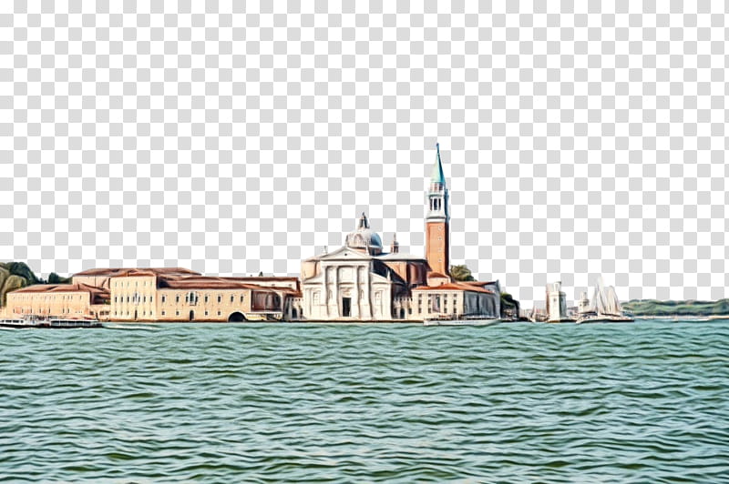 landmark waterway water building architecture, Watercolor, Paint, Wet Ink, Palace, Tourism, Tourist Attraction, City transparent background PNG clipart