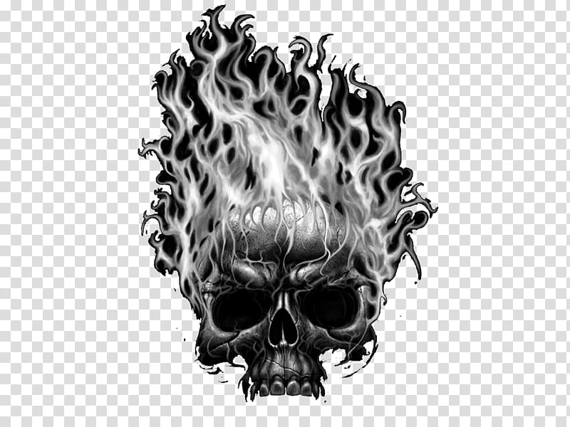 Skull in fire tattoo design Hand drawn vector  Stock Illustration  70097540  PIXTA
