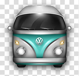 Love Ride, grey and green Volkswagen Type  transparent background PNG clipart