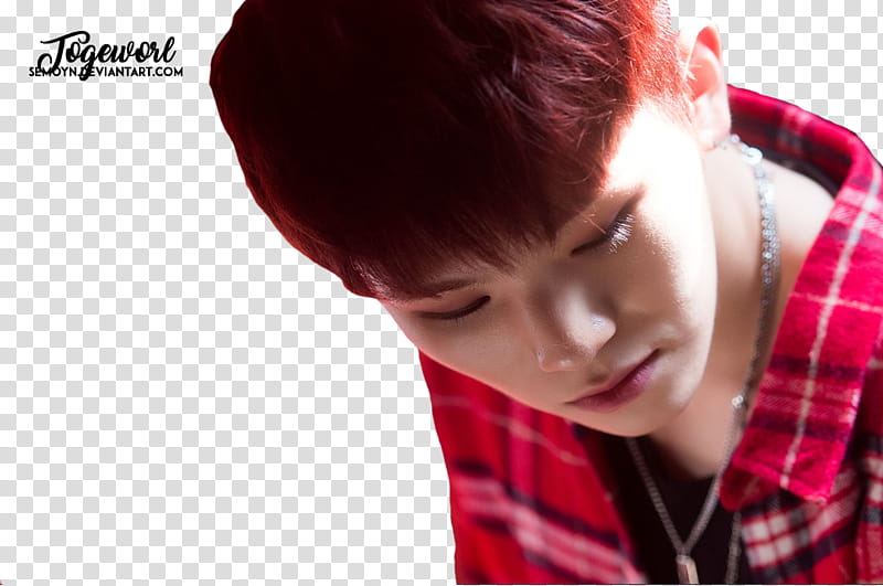 WOOZI TEEN AGE SHOOT, man wearing red flannel shirt transparent background PNG clipart