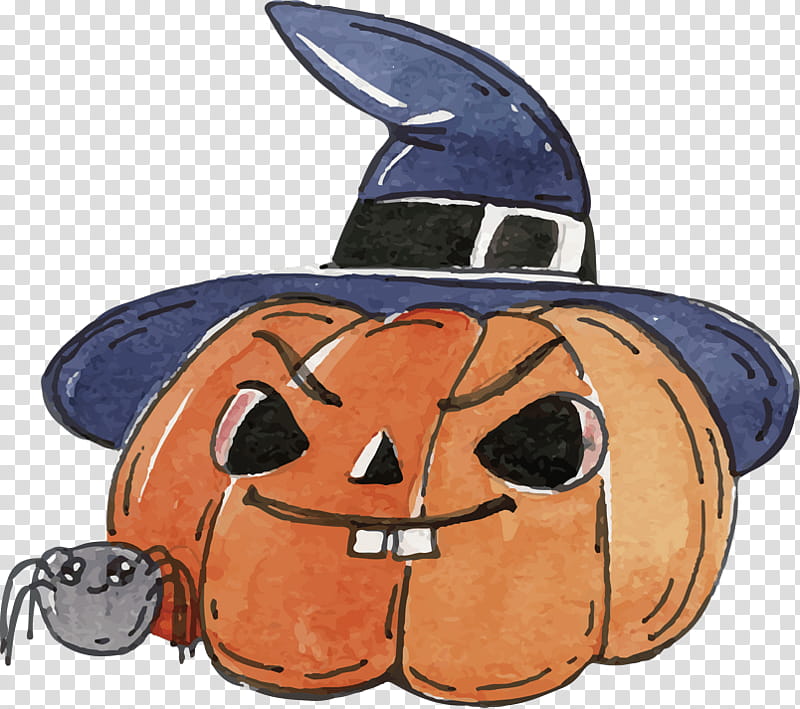 Cartoon Halloween Pumpkin, Witch, Halloween , Monster, Cartoon, Witchcraft, Headgear transparent background PNG clipart