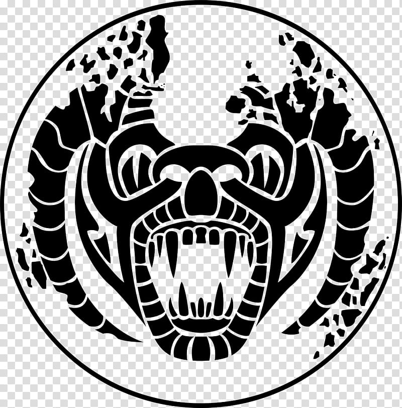 Planescape Xaositects faction symbol, black and white animal logo illustration transparent background PNG clipart