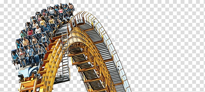 amusement ride amusement park architecture nonbuilding structure recreation, Watercolor, Paint, Wet Ink, Roller Coaster, Tourist Attraction transparent background PNG clipart
