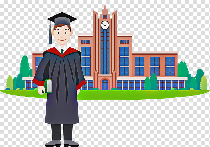 Graduation, Academic Dress, Cartoon, MortarBoard, Uniform, Scholar, Phd transparent background PNG clipart