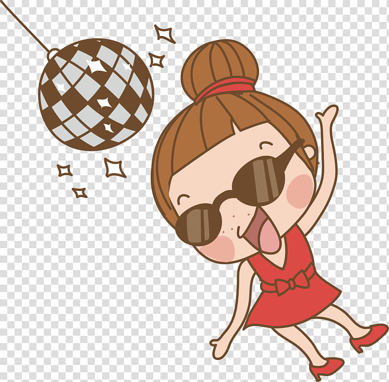 Girl, Cartoon, Dance, Music, Mask, Ball, Color, Recreation transparent background PNG clipart
