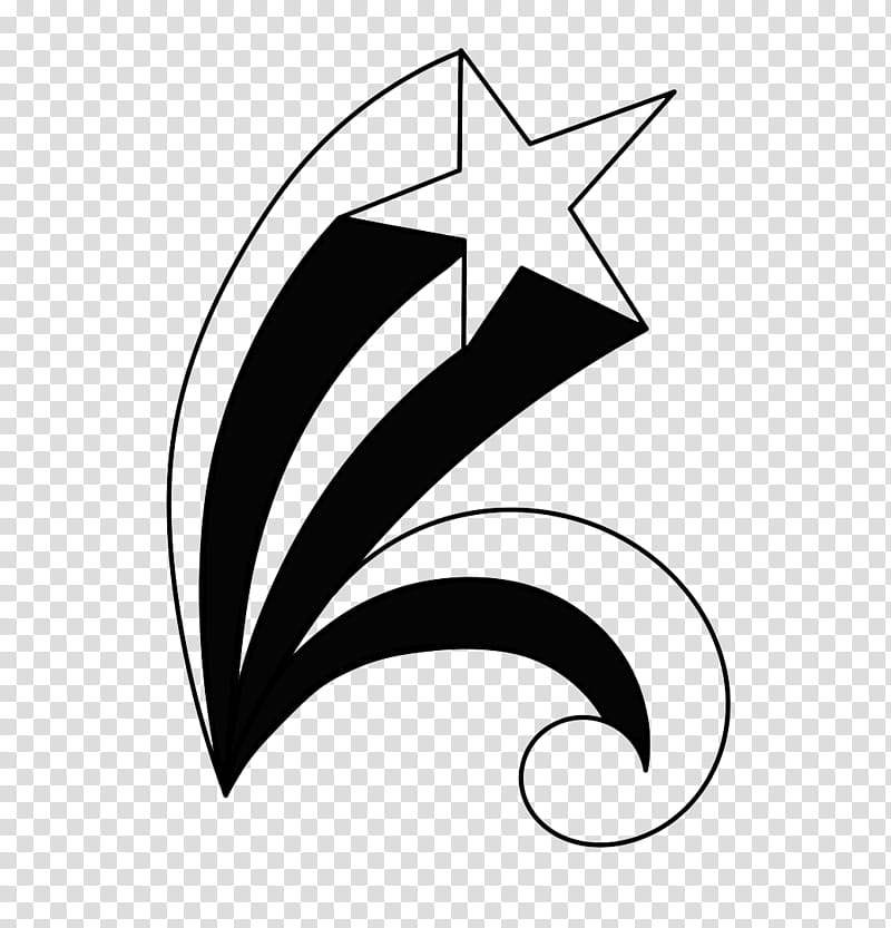 shooting star clip art black and white
