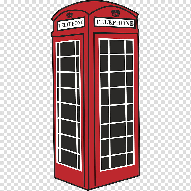 Clock, Payphone, Telephone Booth, Red Telephone Box, Sticker, Telephony, Iphone, Mobile Phones transparent background PNG clipart