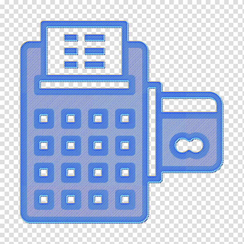 Credit card machine icon Shopping icon Credit card icon, Line, Electric Blue transparent background PNG clipart